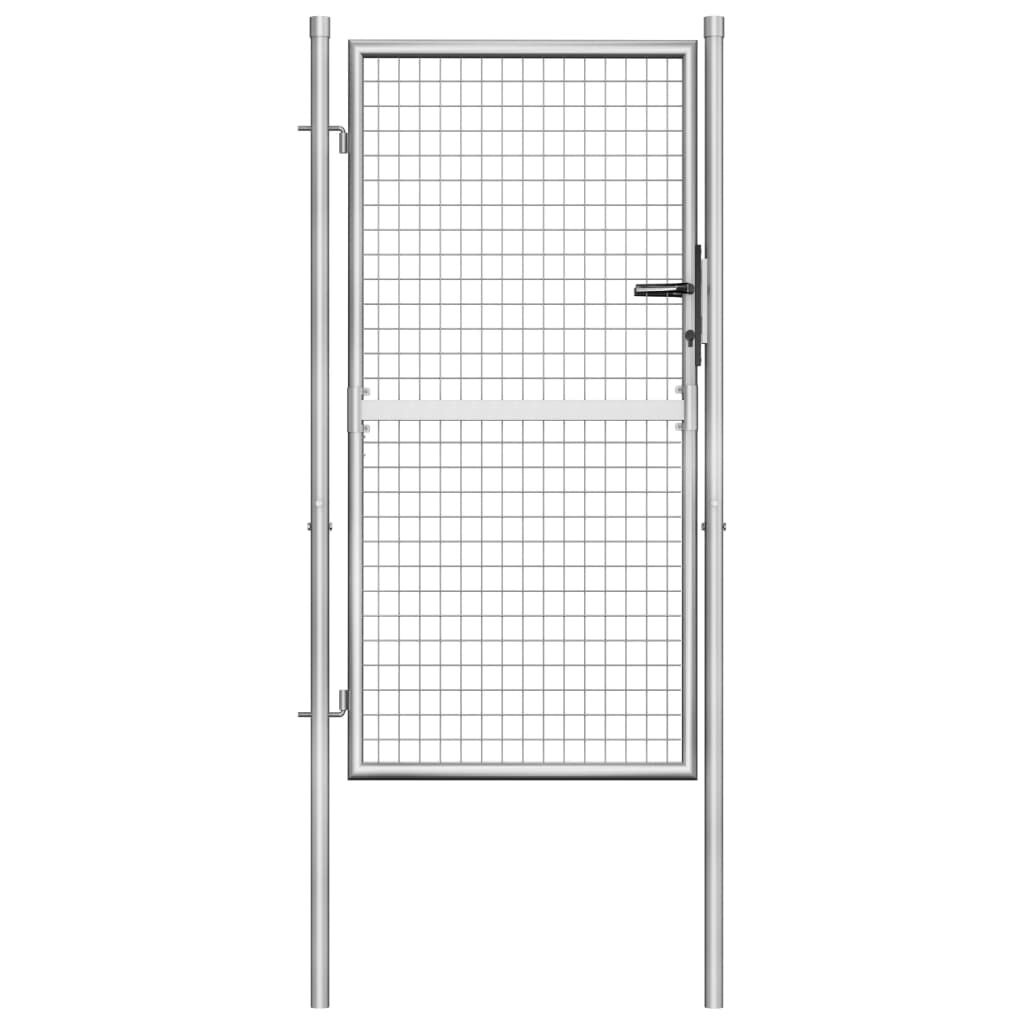 VidaXL Poort 105x200cm Gegalvaniseerd Staal Zilver - 35% Korting!