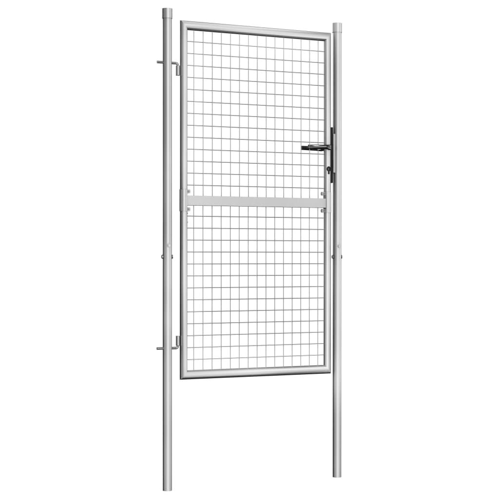 VidaXL Poort 105x200cm Gegalvaniseerd Staal Zilver - 35% Korting!