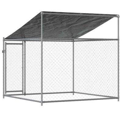 Hondenhok 2x2x2m Gegalvaniseerd Staal Grijs - 41% Korting!