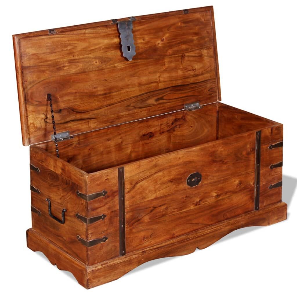 VidaXL Opbergkist Massief Hout - 35% Korting!