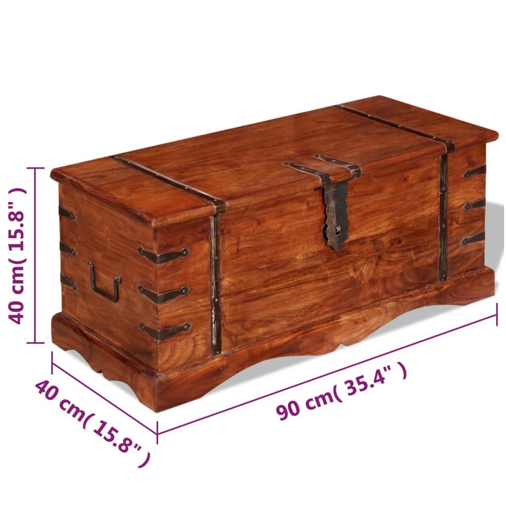 VidaXL Opbergkist Massief Hout - 35% Korting!