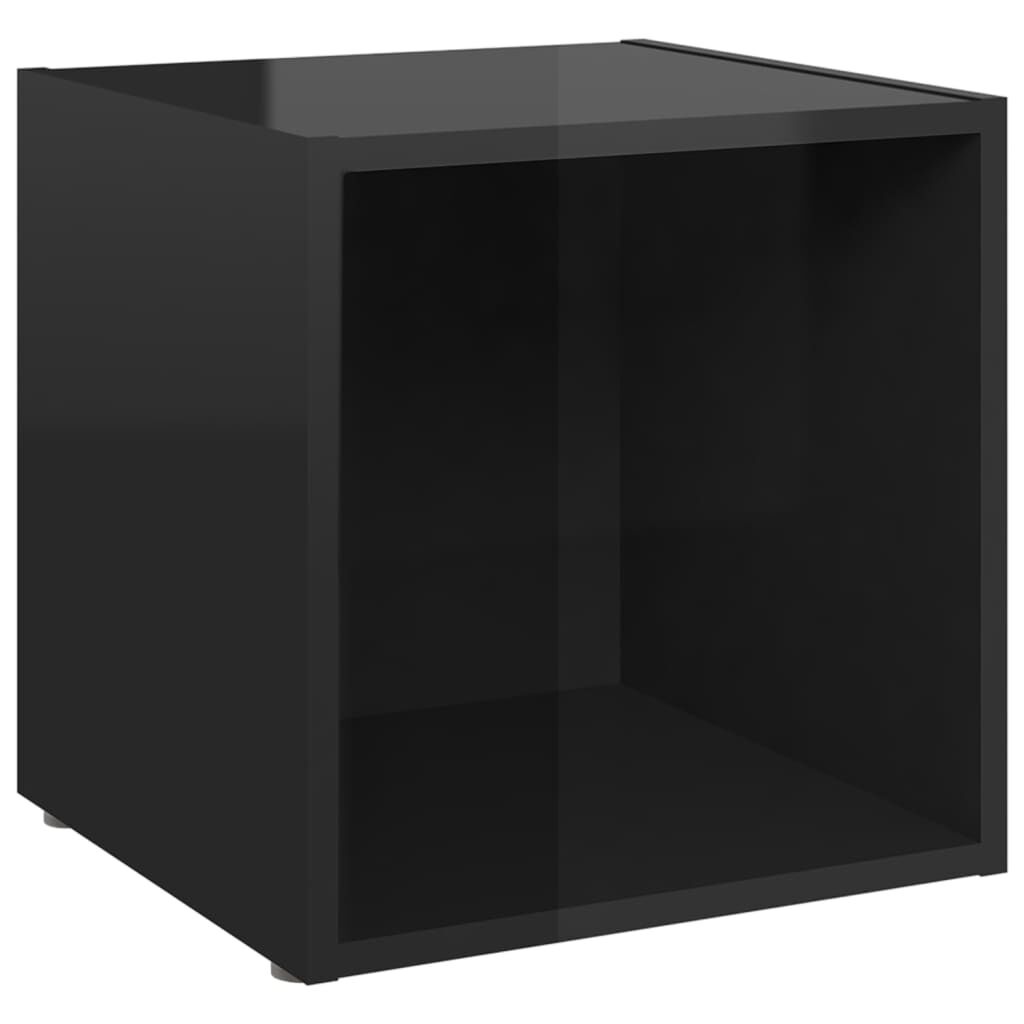 vidaXL TV Meubels (2x) Zwart Hoogglans - Beschadigd - 35% Korting!