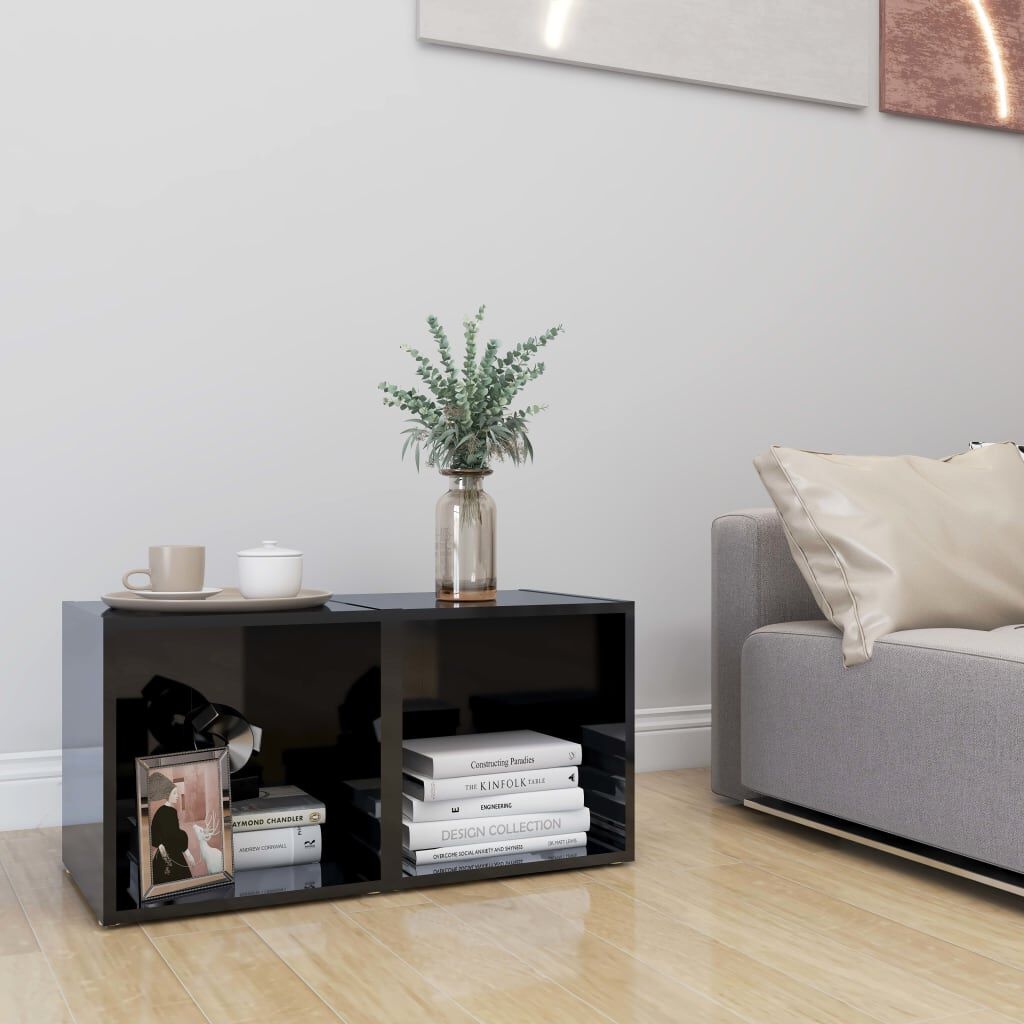 vidaXL TV Meubels (2x) Zwart Hoogglans - Beschadigd - 35% Korting!