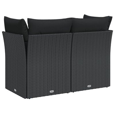 VidaXL Tuinbank 2-zits Zwart met Kussens - 35% Korting!