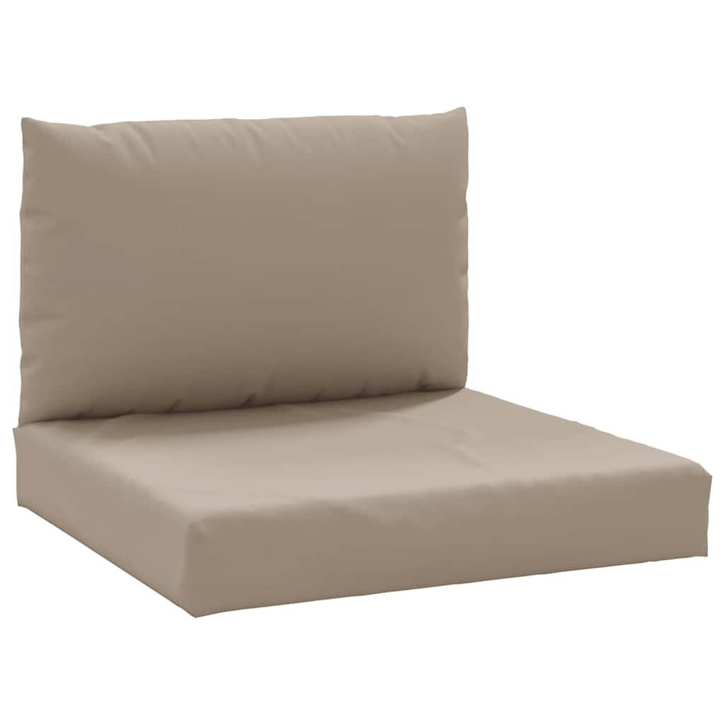 vidaXL Palletkussens Taupe - 2 Stuks - 35% Korting!