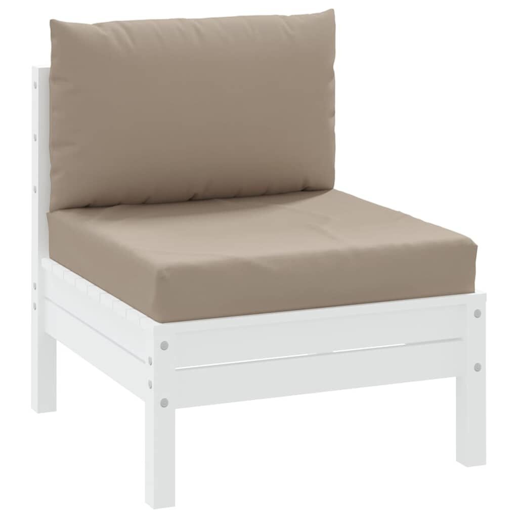 vidaXL Palletkussens Taupe - 2 Stuks - 35% Korting!