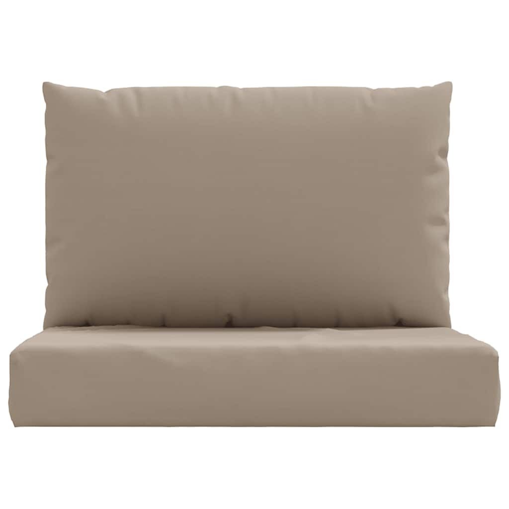 vidaXL Palletkussens Taupe (2 st) - 35% Korting!