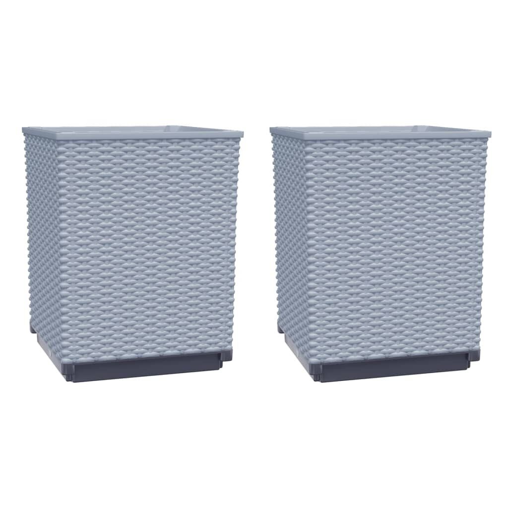 VidaXL Plantenbakken (2x) Lichtgrijs - 35% Korting!