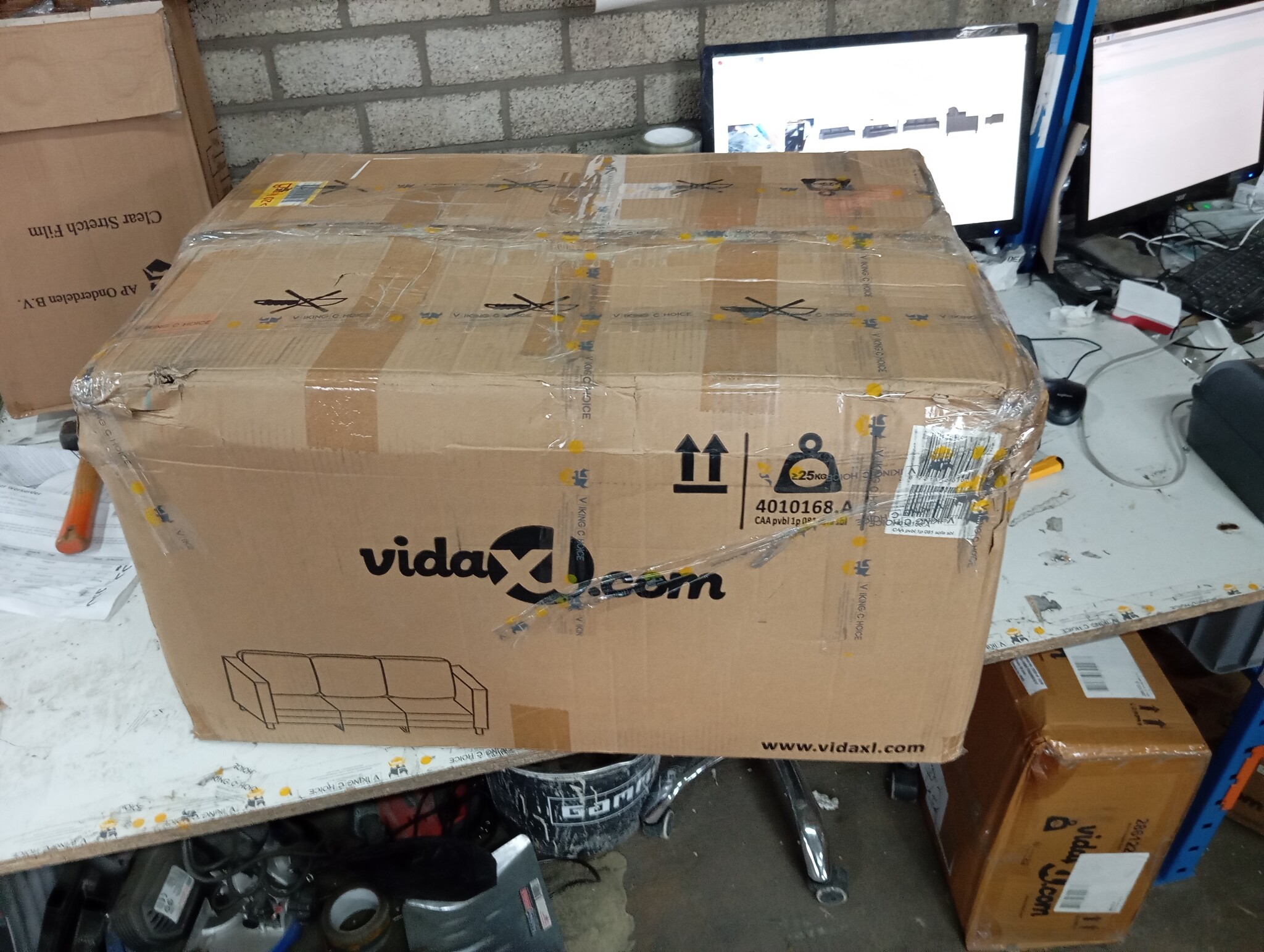 VidaXL Zwarte Kunstleren Driezitsbank - 55% Korting!