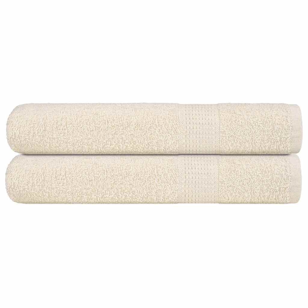 VidaXL Saunahanddoeken 2x Crème - 80x200cm - 35% Korting!