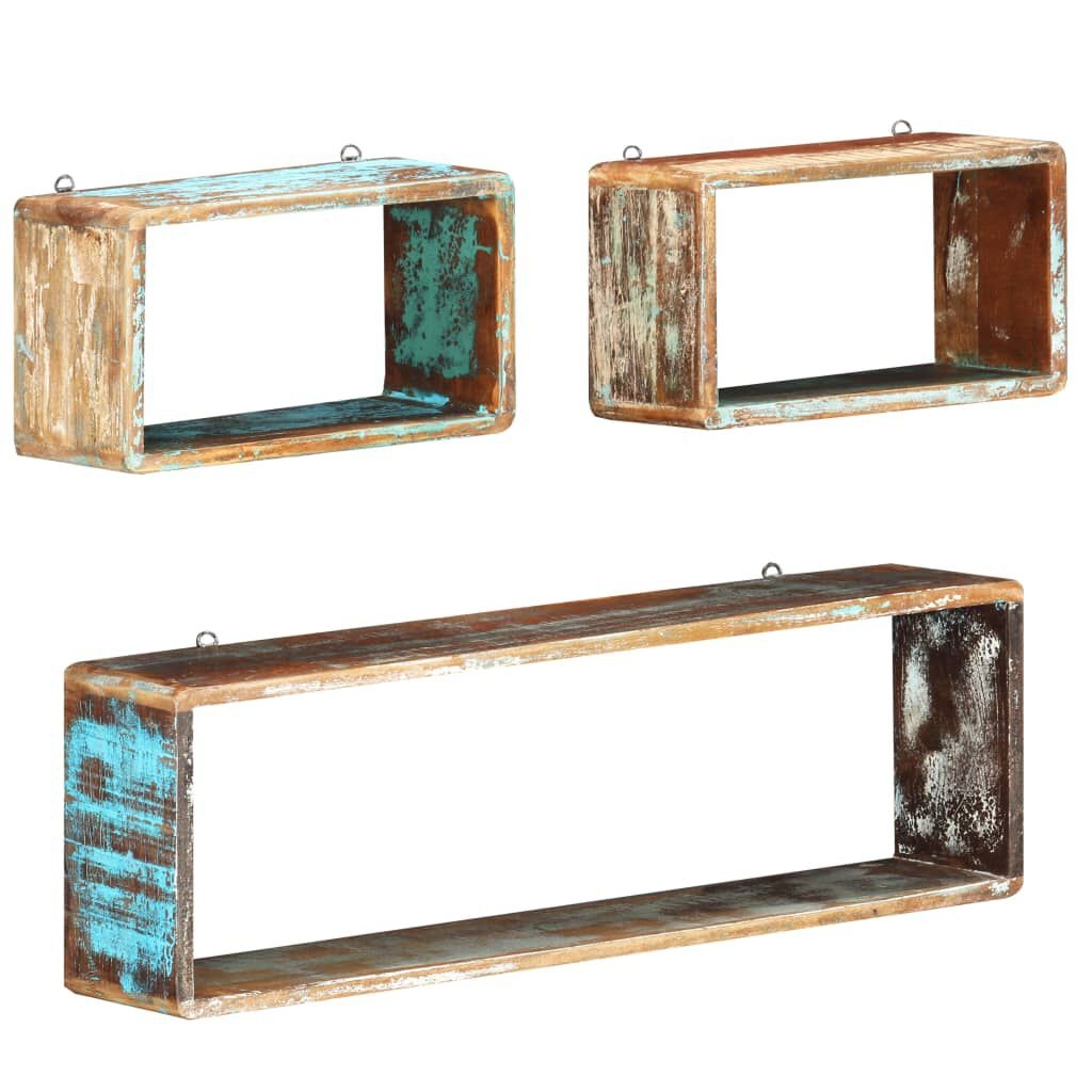 vidaXL Wandschappen Kubus Gerecycled Hout - 35% Korting!