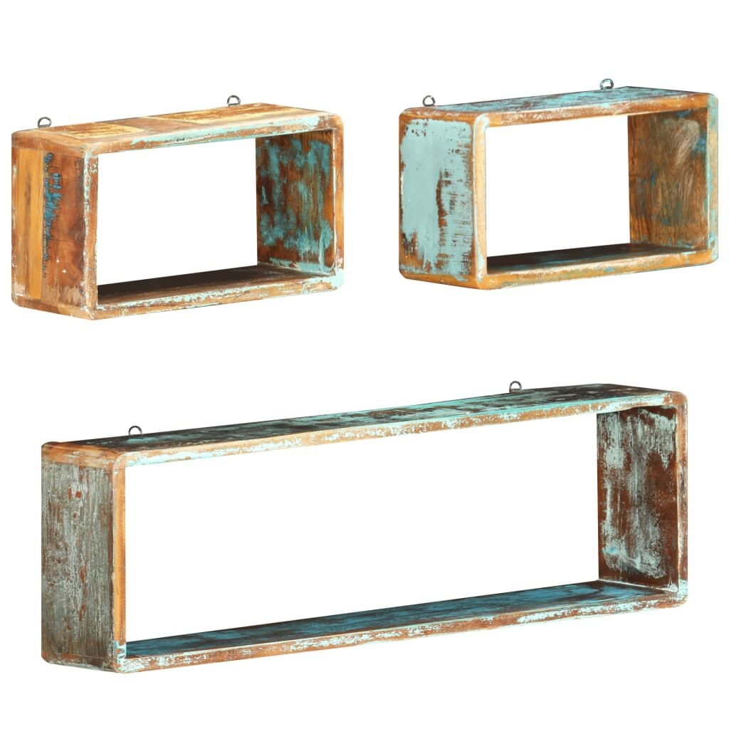 vidaXL Wandschappen Kubus Gerecycled Hout - 35% Korting!