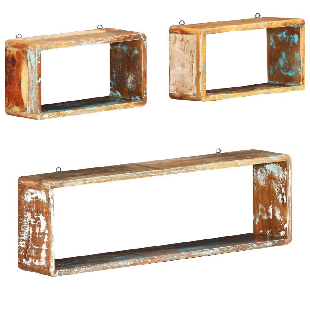 vidaXL Wandschappen Kubus Gerecycled Hout - 35% Korting!