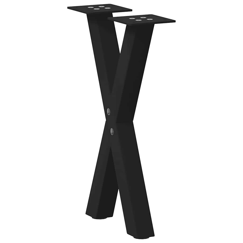 vidaXL Salontafelpoten (2 st.) X-vorm Zwart - 35% Korting!