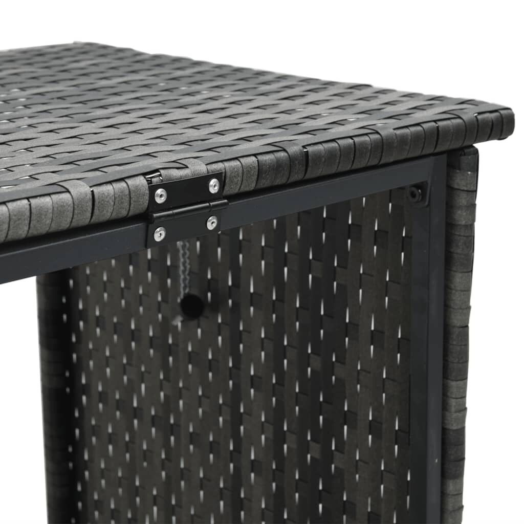 Tuinbank L-vorm Rattan Grijs met Tafel & Kussens -45% Korting!