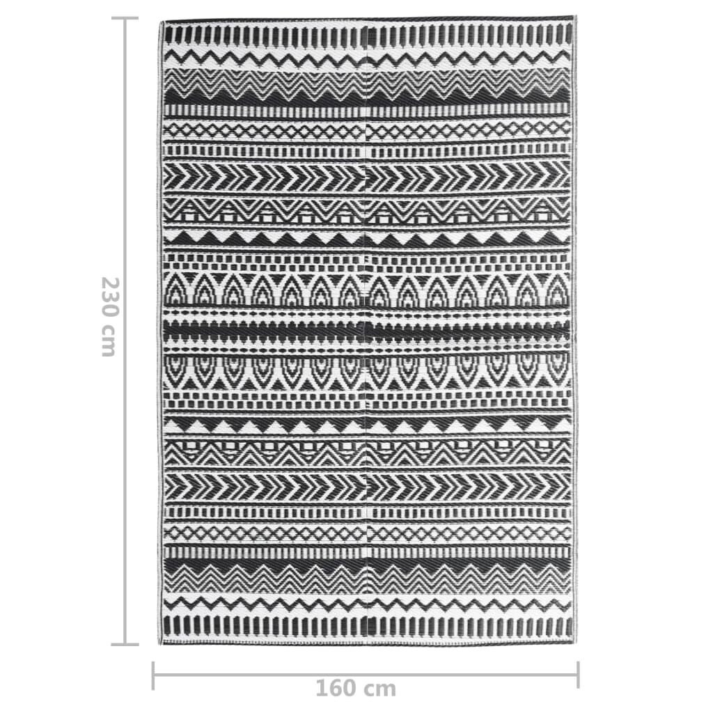 vidaXL Buitenkleed ARAKIL 160x230 Zwart - 35% Korting!