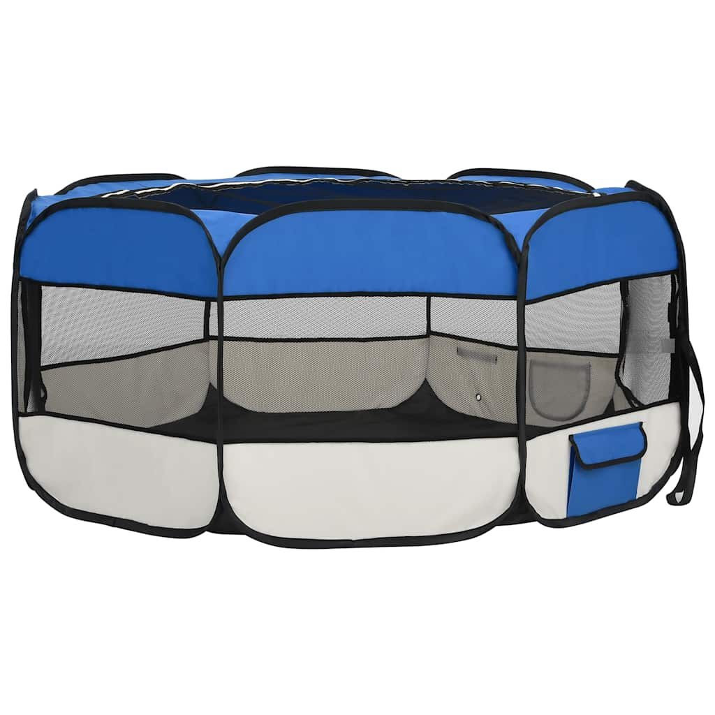vidaXL Hondenren Inklapbaar Blauw 145cm - 35% Korting!
