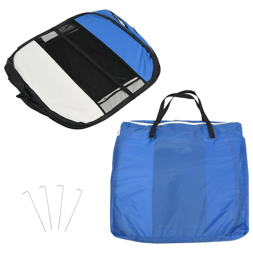 vidaXL Hondenren Inklapbaar Blauw 145cm - 35% Korting!