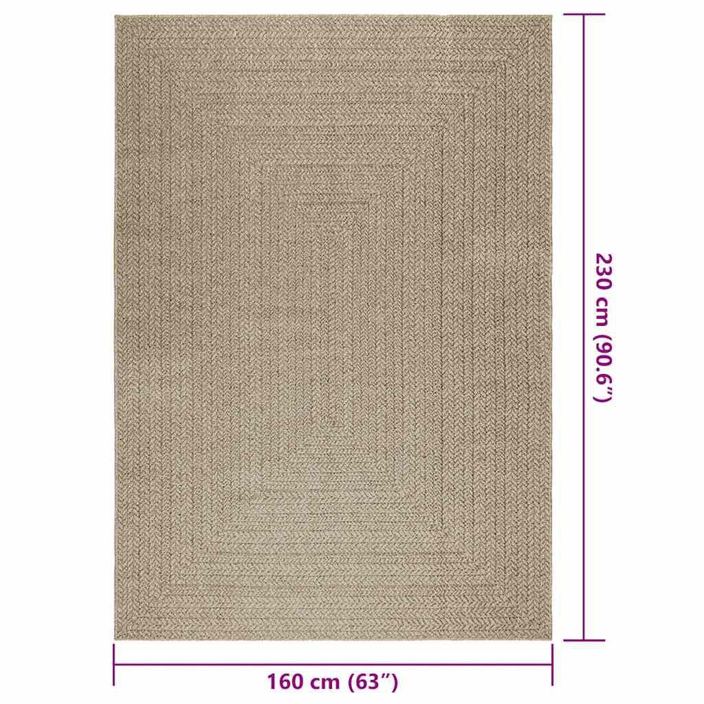 vidaXL Vloerkleed Beige 160x230cm - Jute Look - 35% Korting!