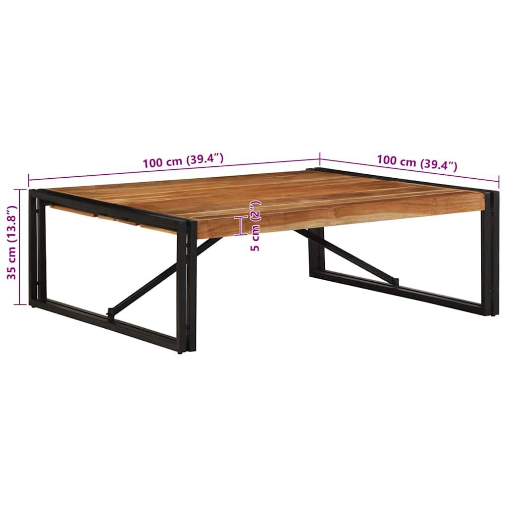 Salontafel Acaciahout 100x100cm - 35% Korting!