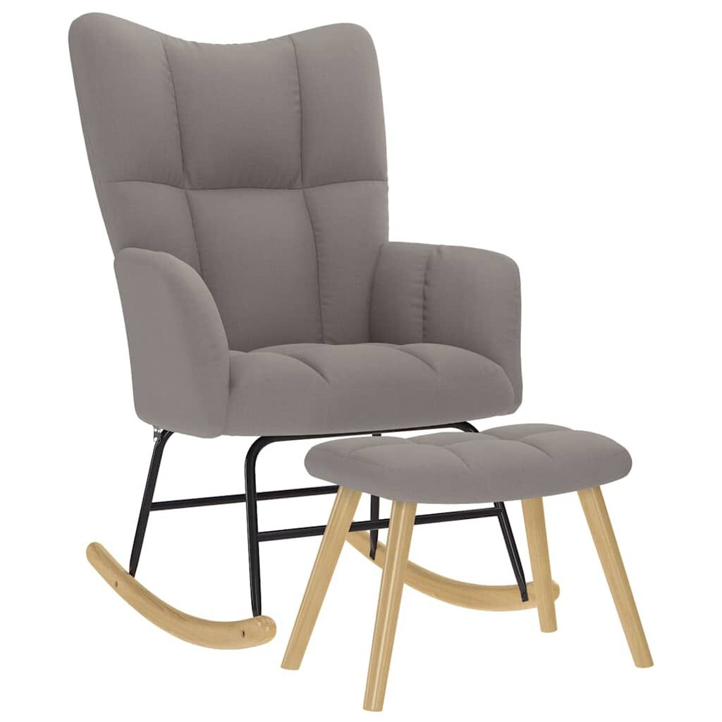 Schommelstoel met Voetenbank Taupe - 55% Korting!