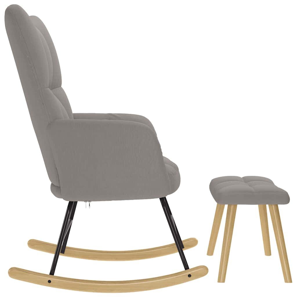 Schommelstoel met Voetenbank Taupe - 55% Korting!