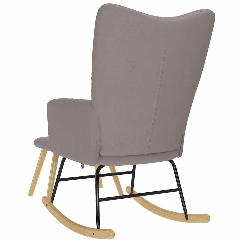 Schommelstoel met Voetenbank Taupe - 55% Korting!