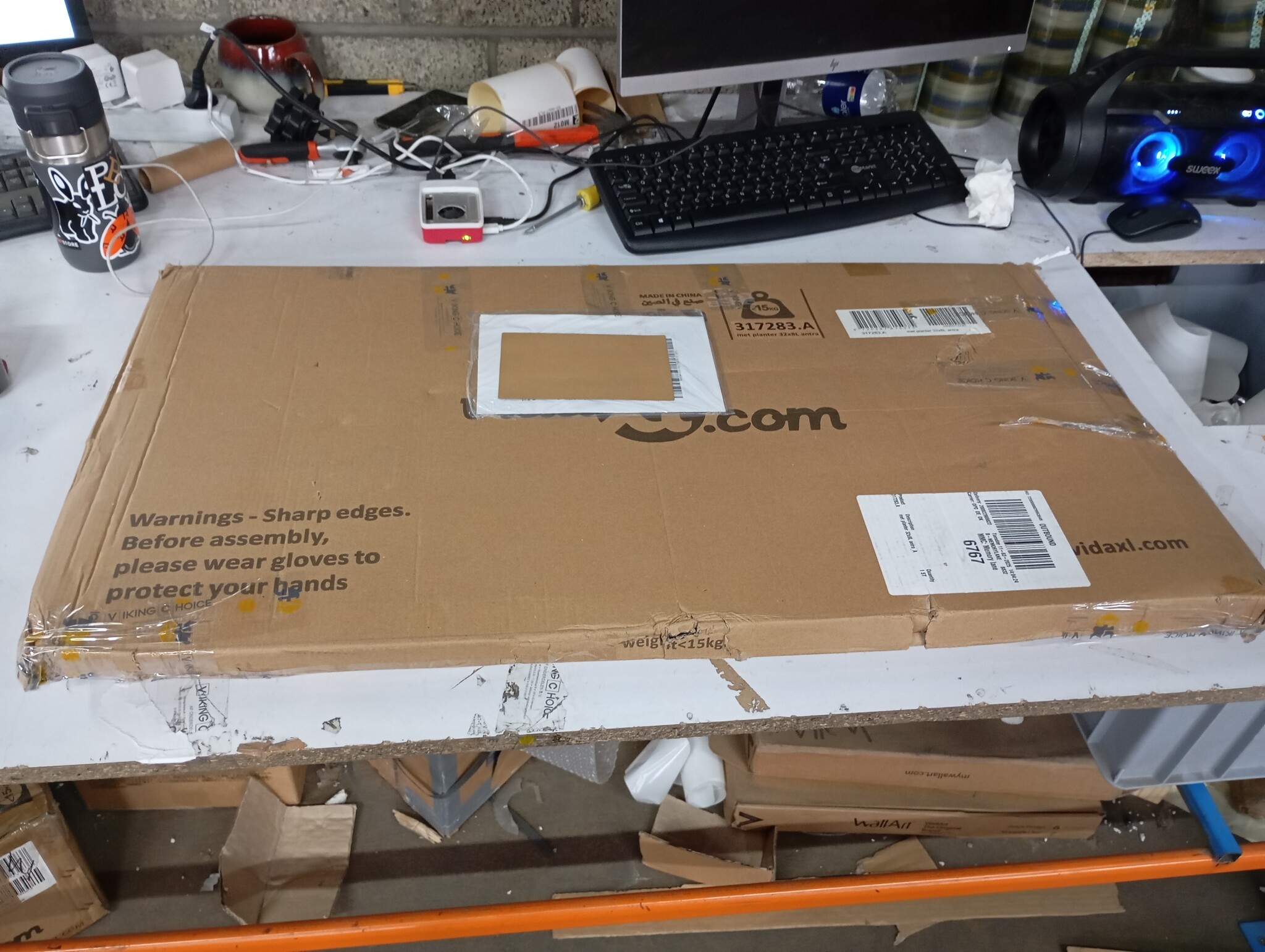 VidaXL Verhoogde Plantenbak 320cm Antraciet - 55% Korting!