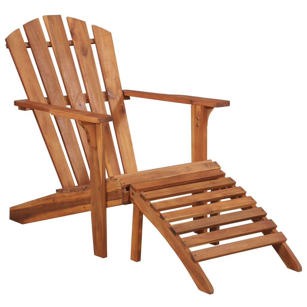 Adirondack Tuinstoel met Voetensteun Acaciahout - 35% Korting!