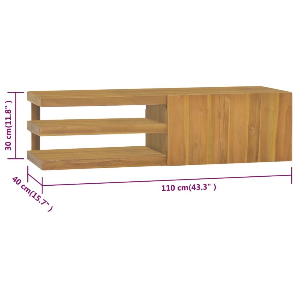 VidaXL Badkamerkast Teakhout 110cm - 45% Korting!