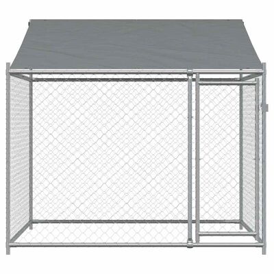 Hondenhok 2x2x2m gegalvaniseerd staal grijs - 35% Korting!