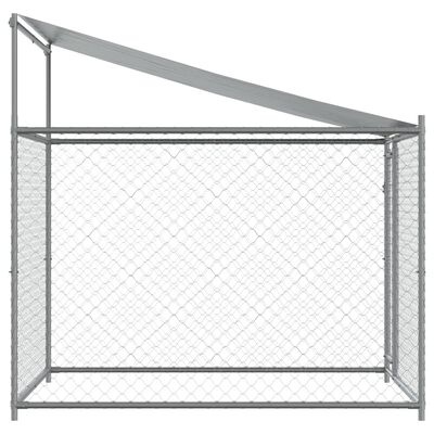 Hondenhok 2x2x2m gegalvaniseerd staal grijs - 35% Korting!
