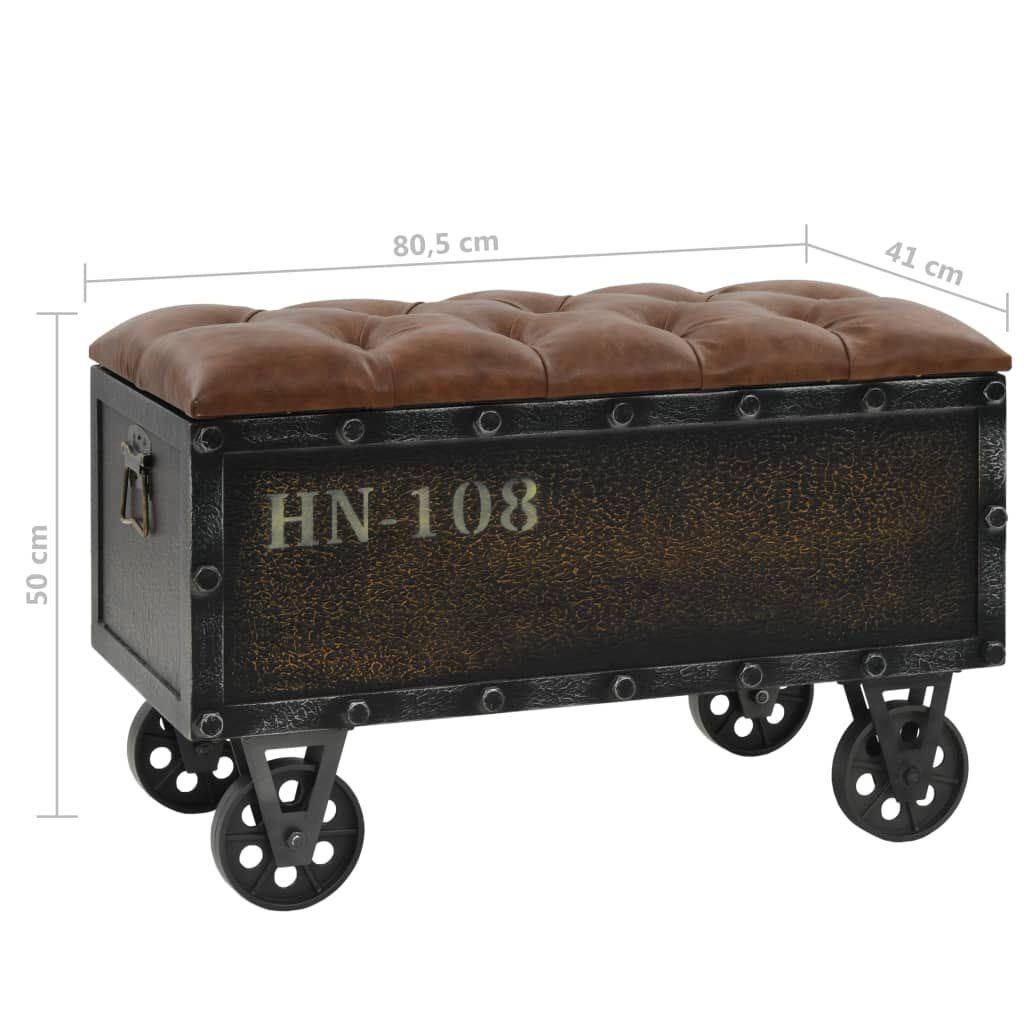 vidaXL Opbergbankje Hout & Kunstleer - 35% Korting!