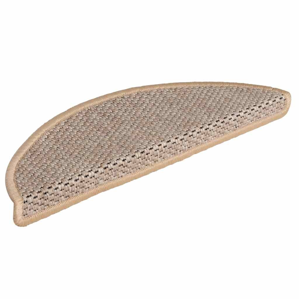 Trapmatten Sisal-look 15 st. Lichtbeige -56x17x3 cm - 35% Korting!