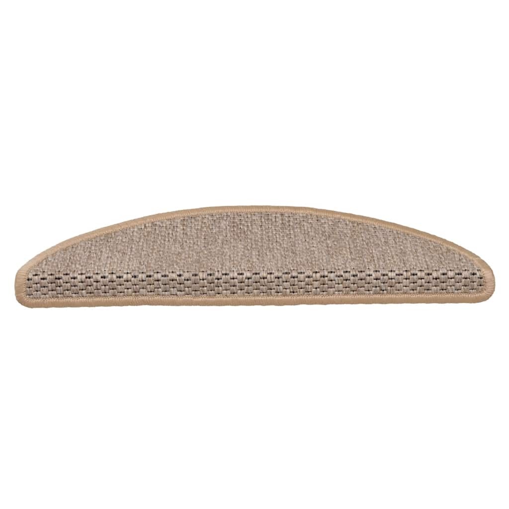 Trapmatten Sisal-look 15 st. Lichtbeige -56x17x3 cm - 35% Korting!