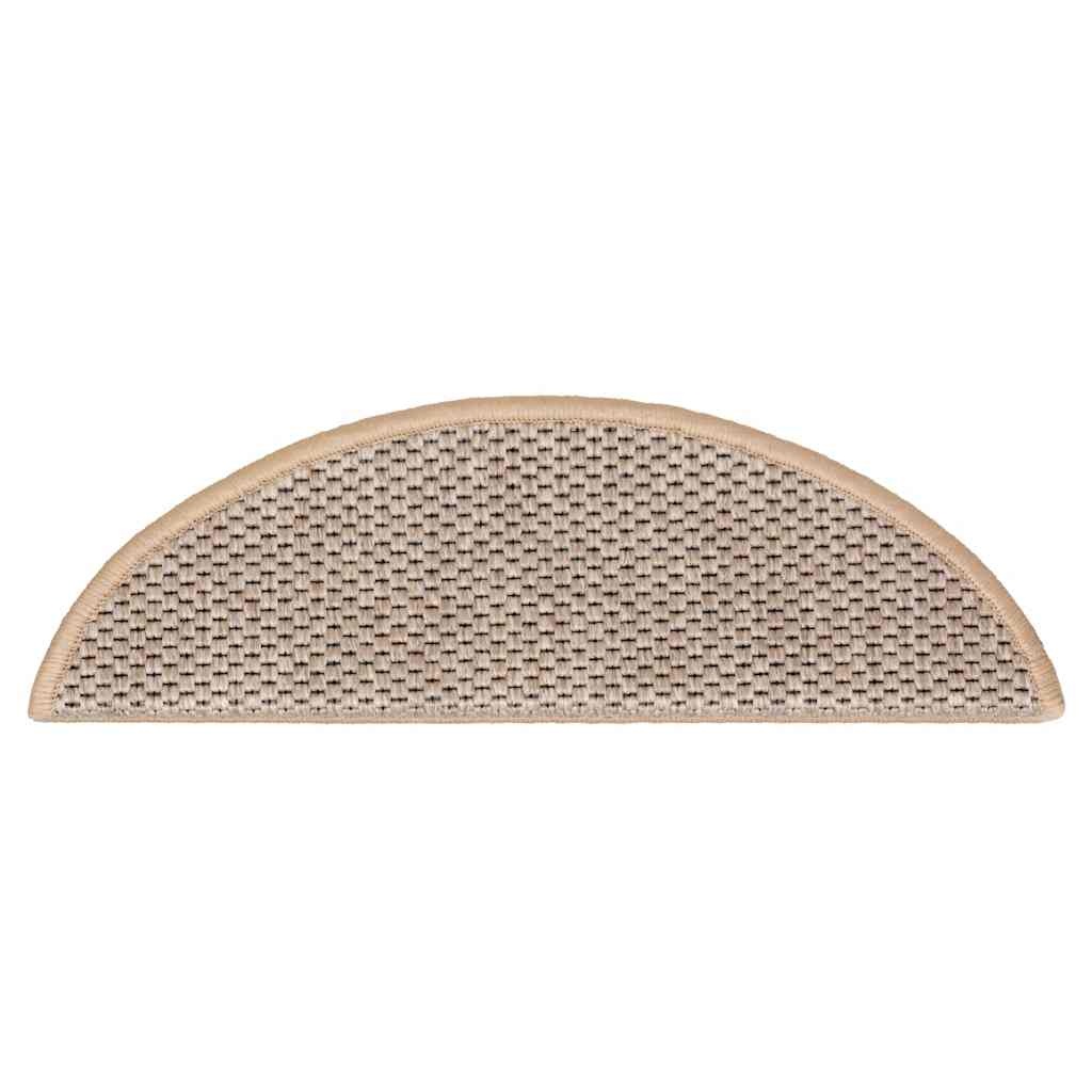 Trapmatten Sisal-look 15 st. Lichtbeige -56x17x3 cm - 35% Korting!