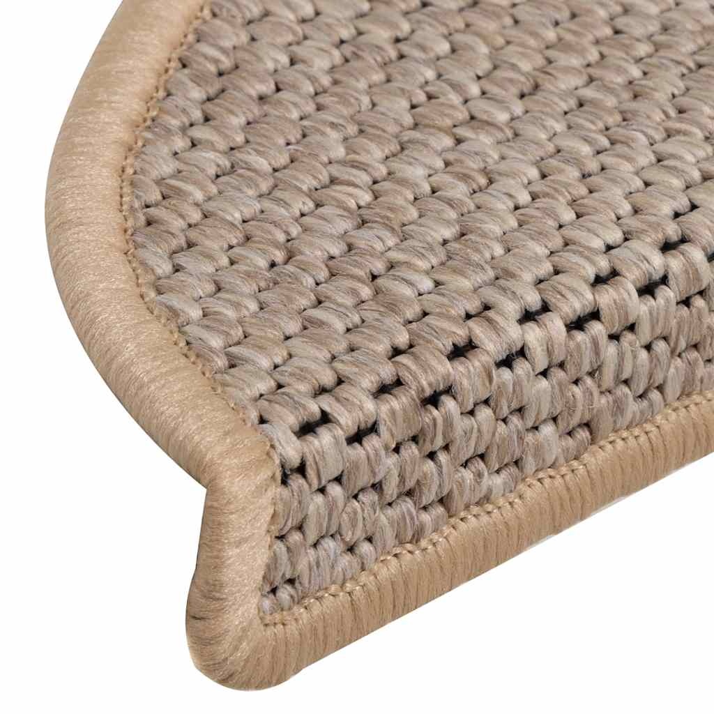 Trapmatten Sisal-look 15 st. Lichtbeige -56x17x3 cm - 35% Korting!