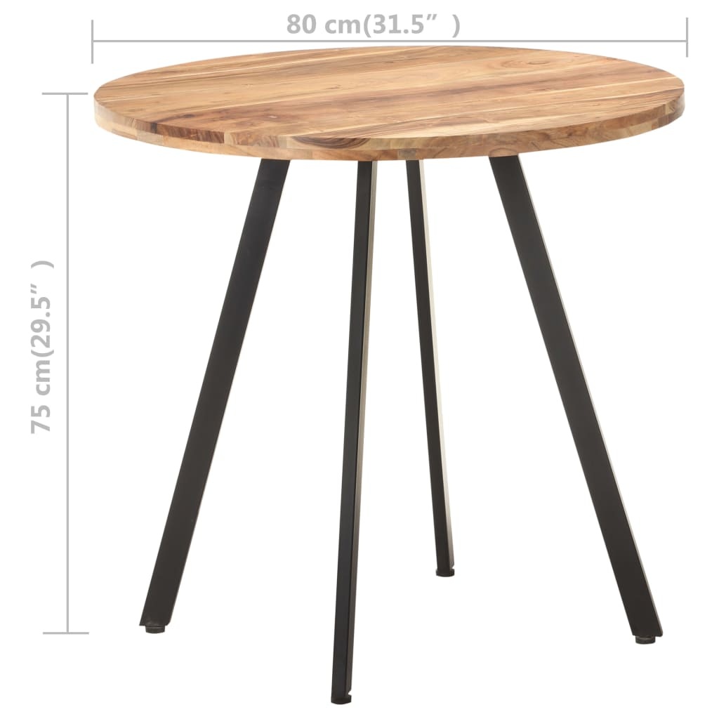 VidaXL Eettafel Acaciahout 80cm - 35% Korting!