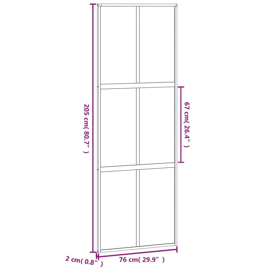 vidaXL Schuifdeur 76x205 cm Wit - 35% Korting!