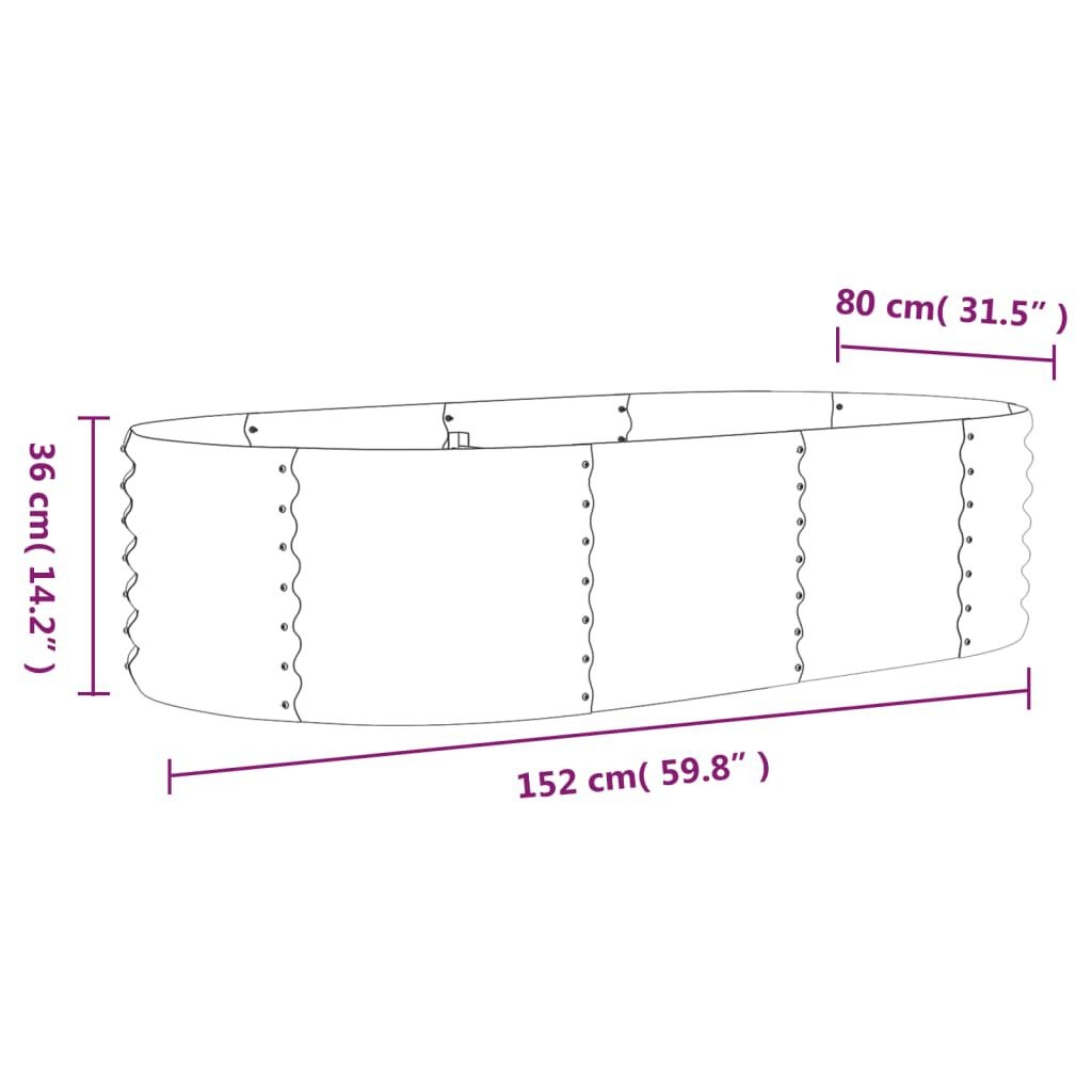 VidaXL Plantenbak Antraciet 152cm - 35% Korting!