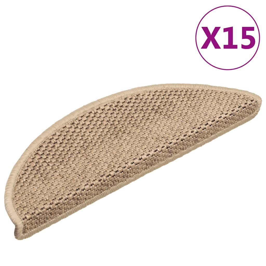 Trapmatten Sisal-look 15 st. Zand - 35% Korting!