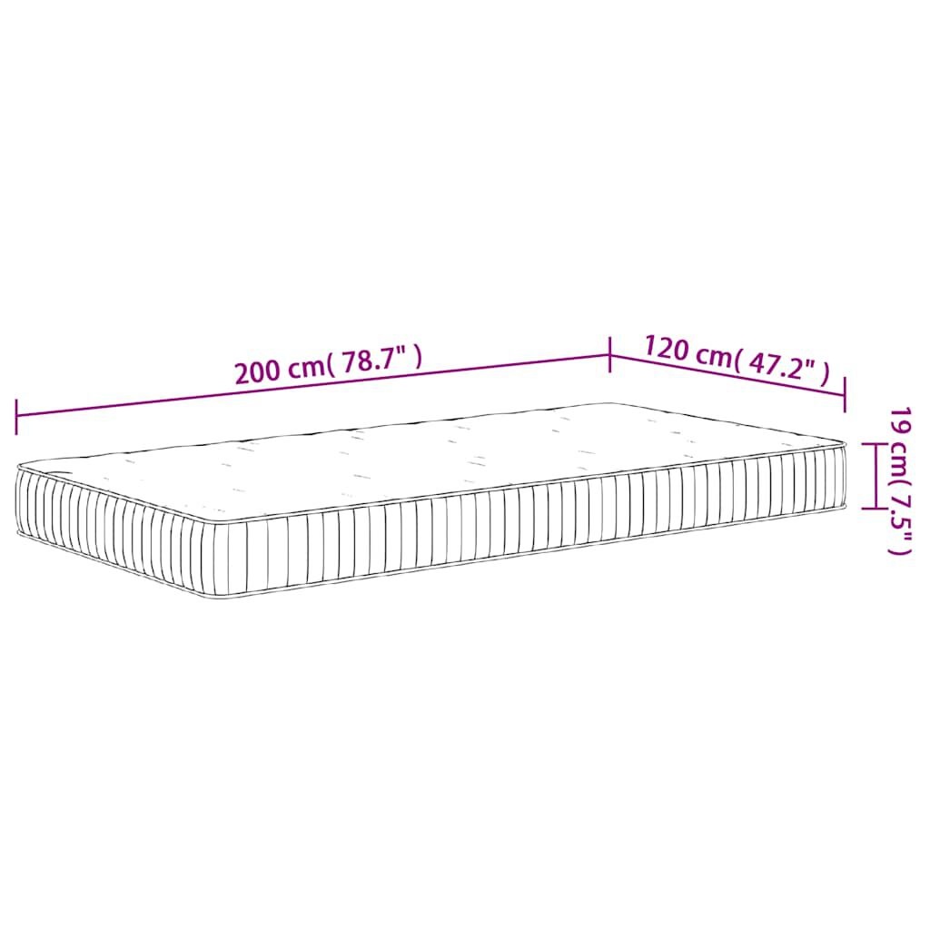 VidaXL Pocketvering Matras 120x200cm -35%! Zo Goed Als Nieuw!