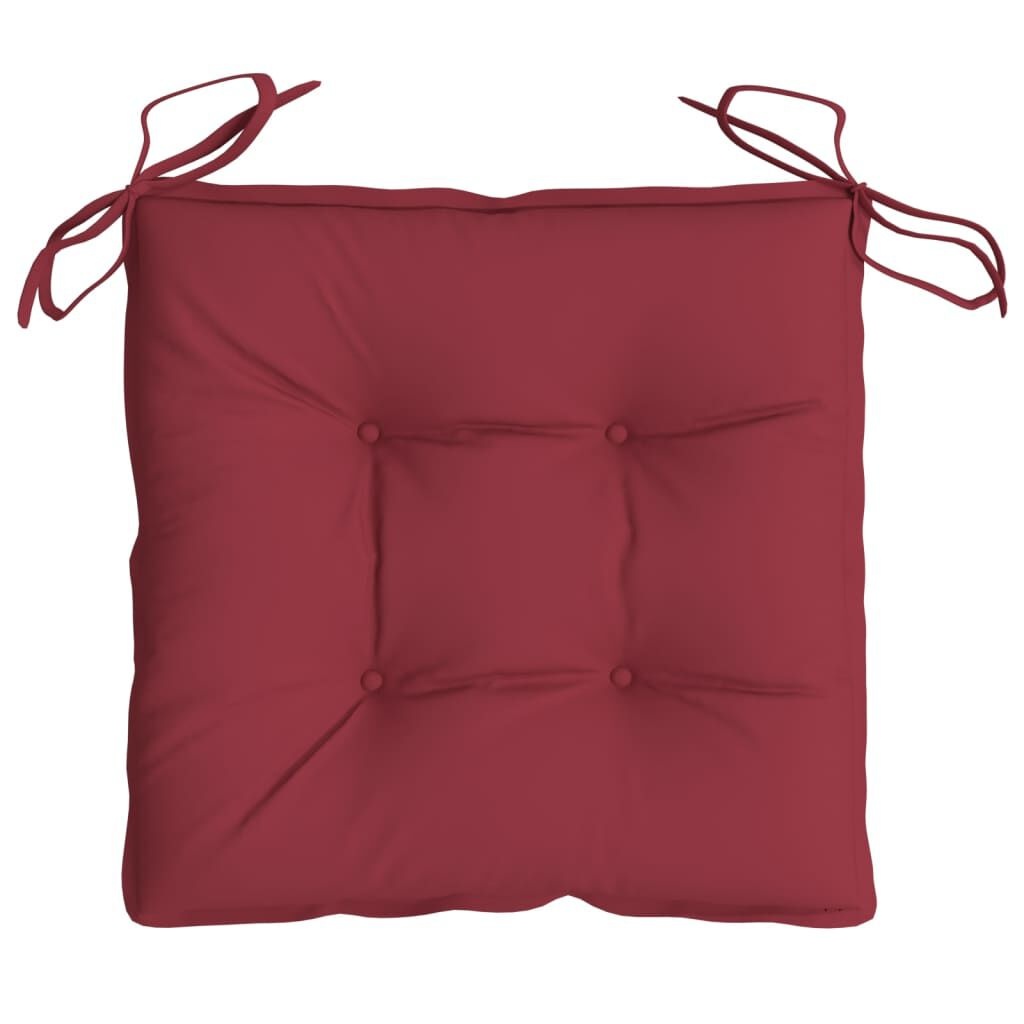 VidaXL Stoelkussens (6 st) Wijnrood - 40x40cm - 35% Korting!