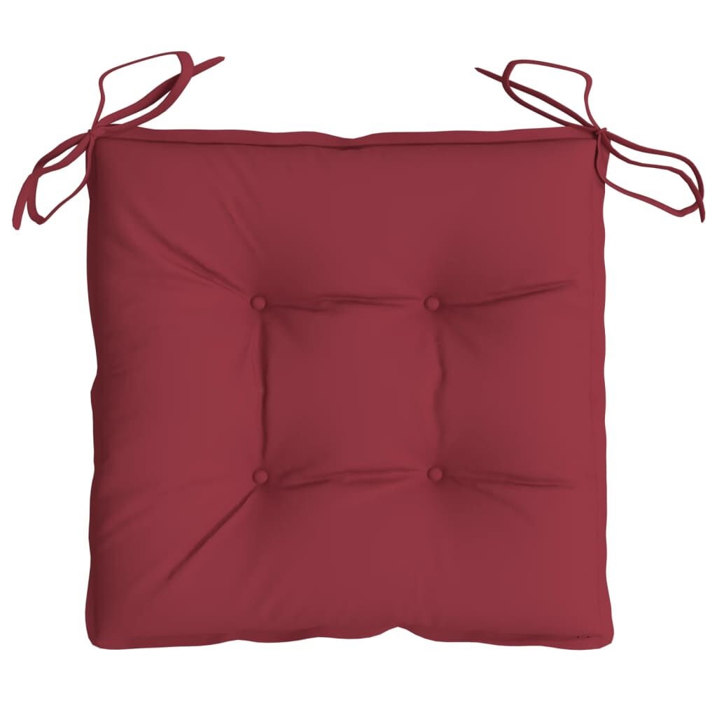 VidaXL Stoelkussens (6 st) Wijnrood - 40x40cm - 35% Korting!