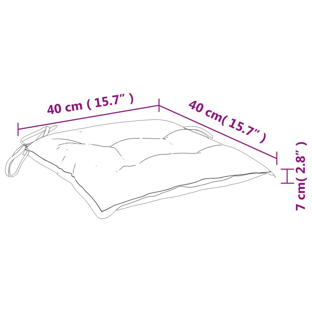 VidaXL Stoelkussens (6 st) Wijnrood - 40x40cm - 35% Korting!