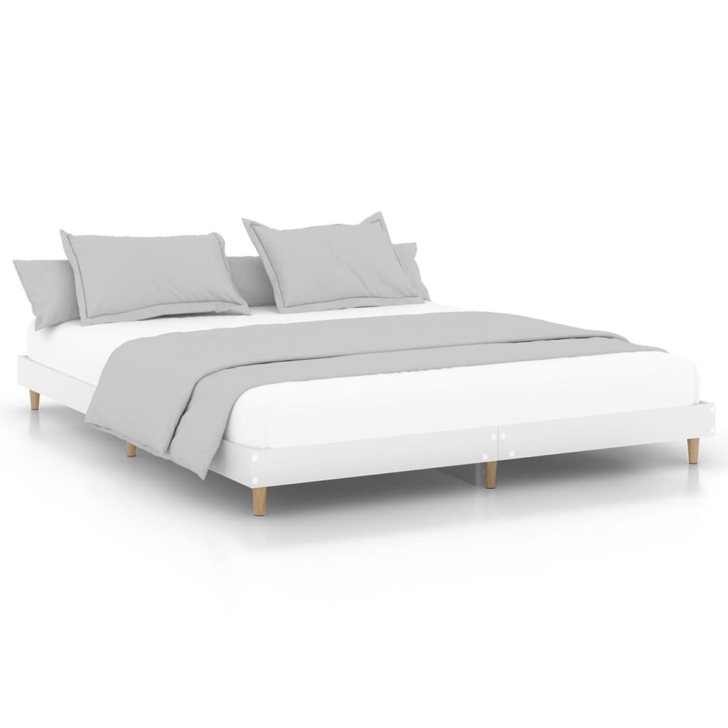 vidaXL Bedframe Wit 150x200 - 53% Korting! (beschadigd)