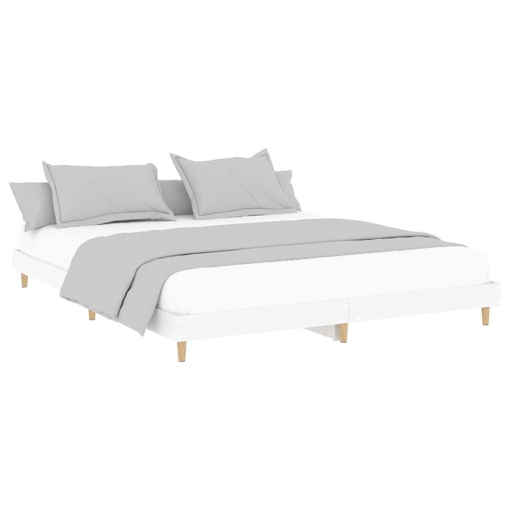 vidaXL Bedframe Wit 150x200 - 53% Korting! (beschadigd)
