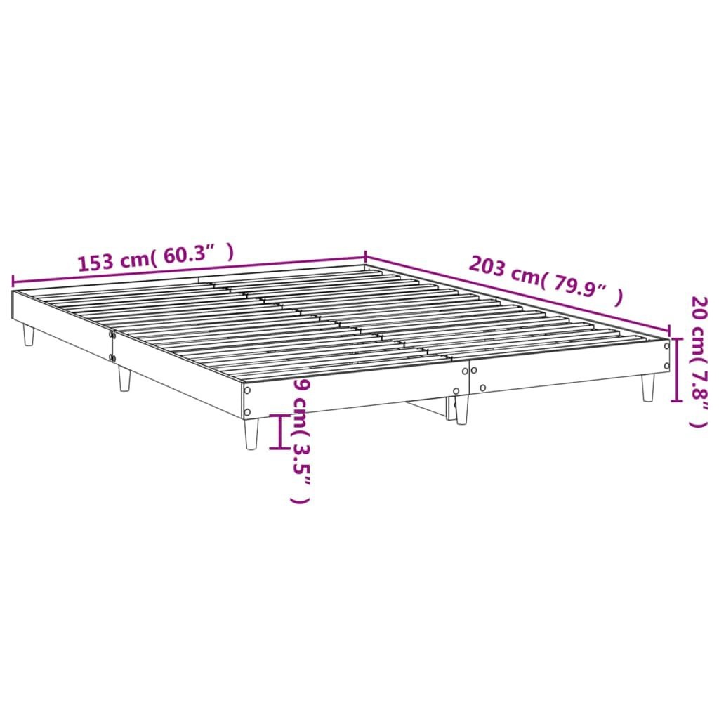 vidaXL Bedframe Wit 150x200 - 53% Korting! (beschadigd)