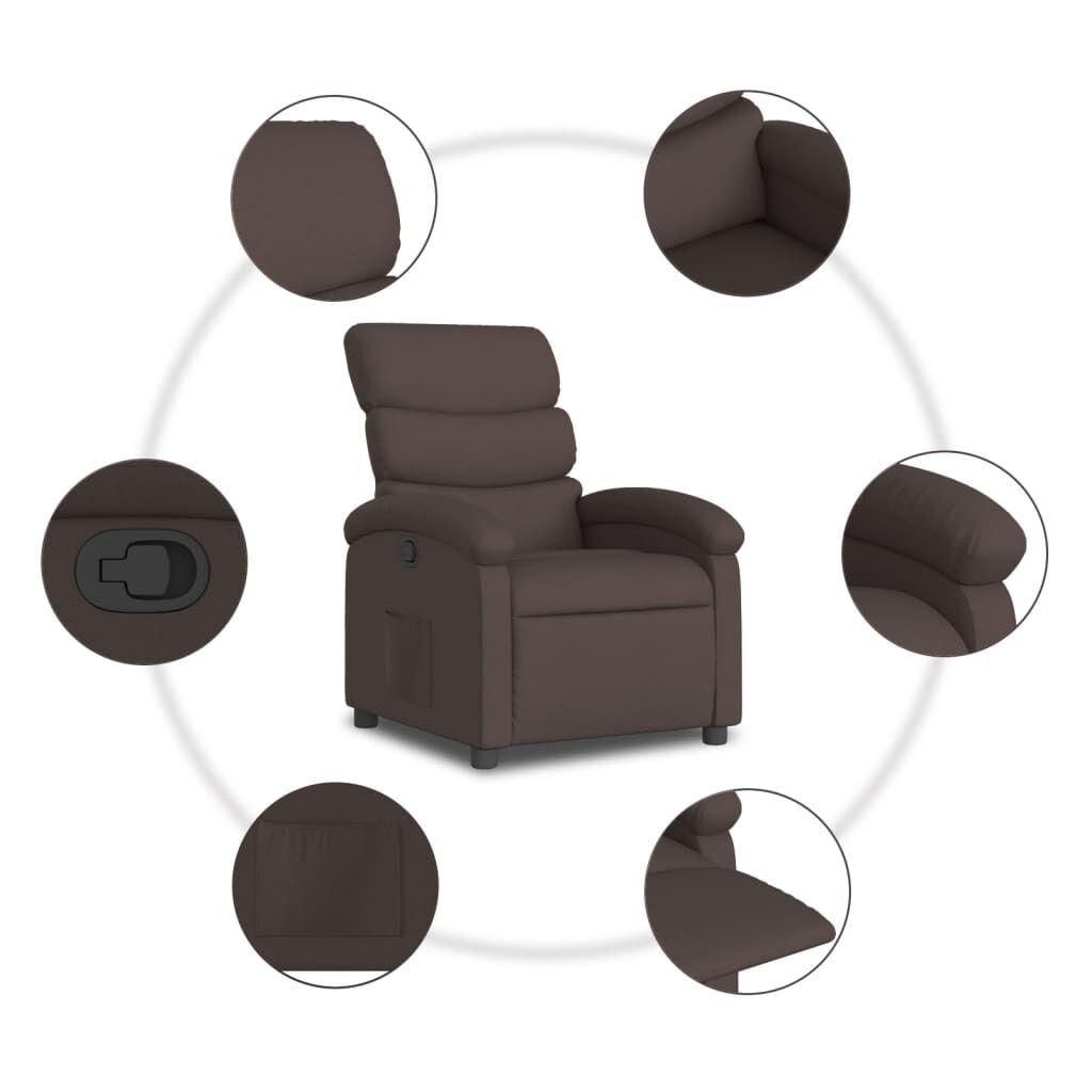 vidaXL Verstelbare Fauteuil Donkerbruin - 47% Korting!