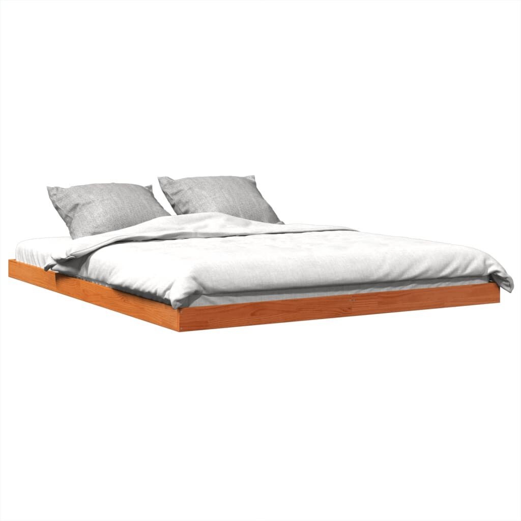 vidaXL Bedframe 150x200 Massief Grenen Wasbruin -47% Korting!